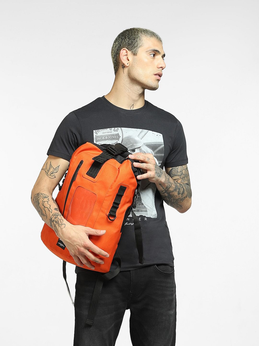 Orange Roll Up Backpack - ONE