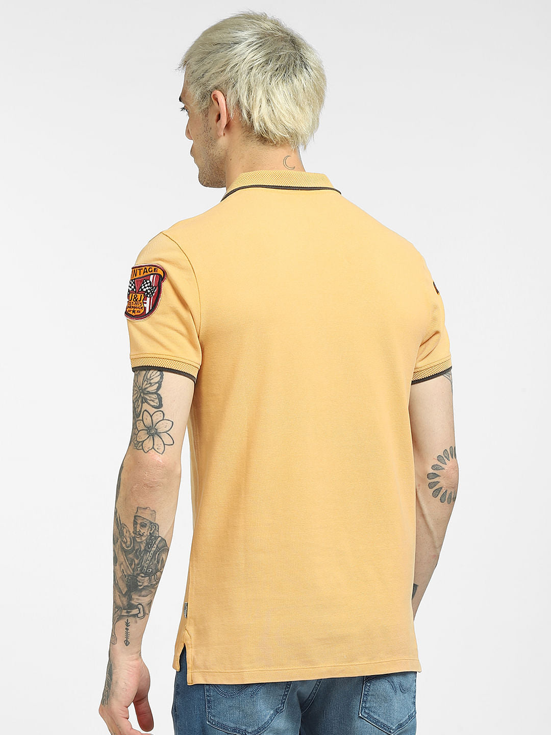 Yellow Polo Neck T-shirt