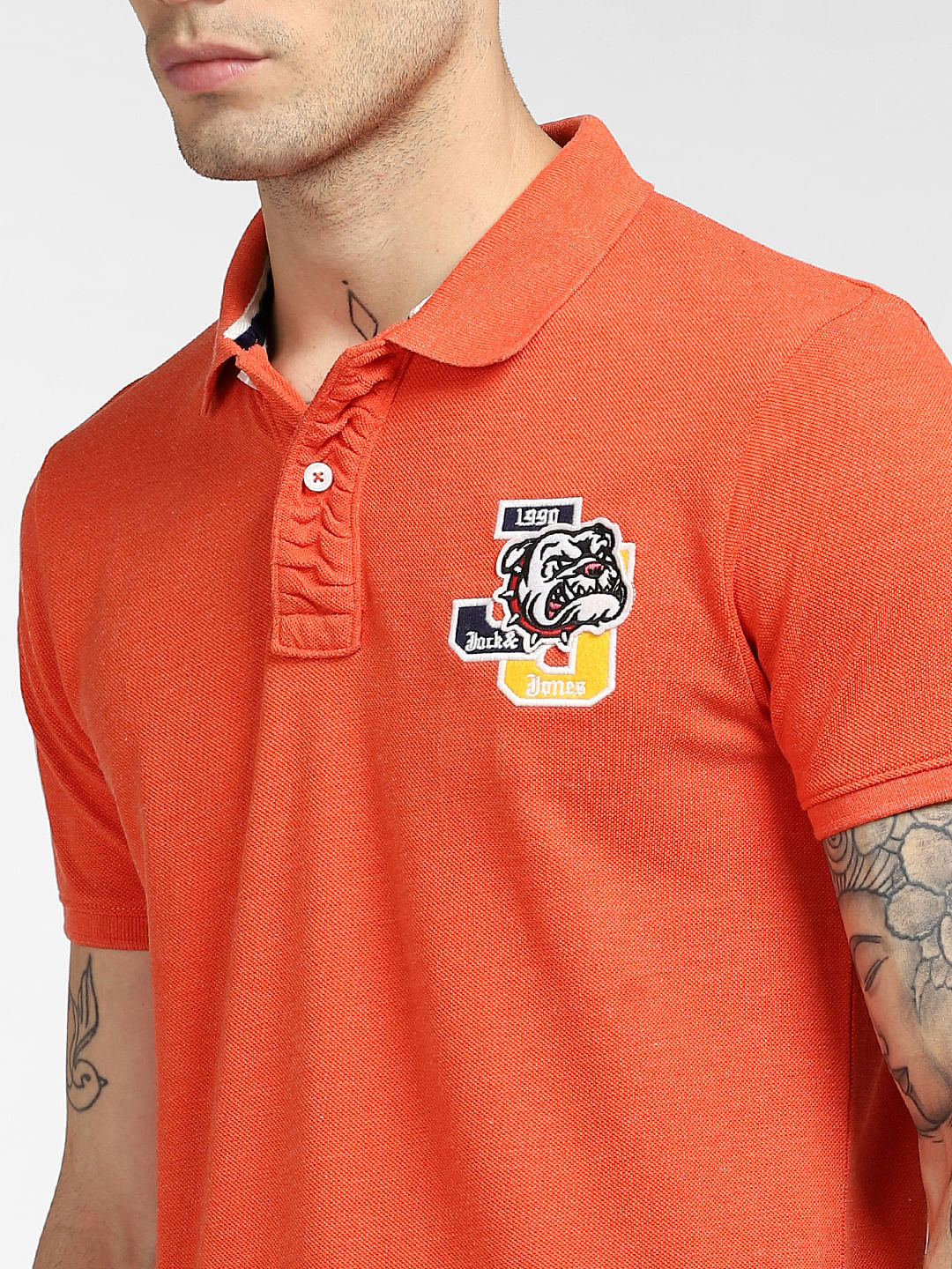 Red Printed Polo T-shirt