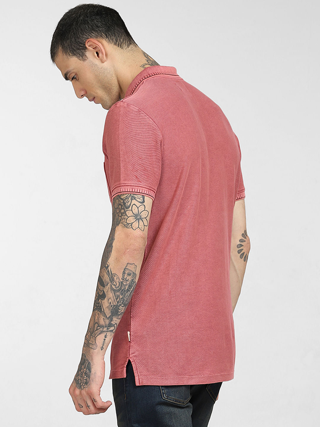 Pink Faded Polo T-shirt