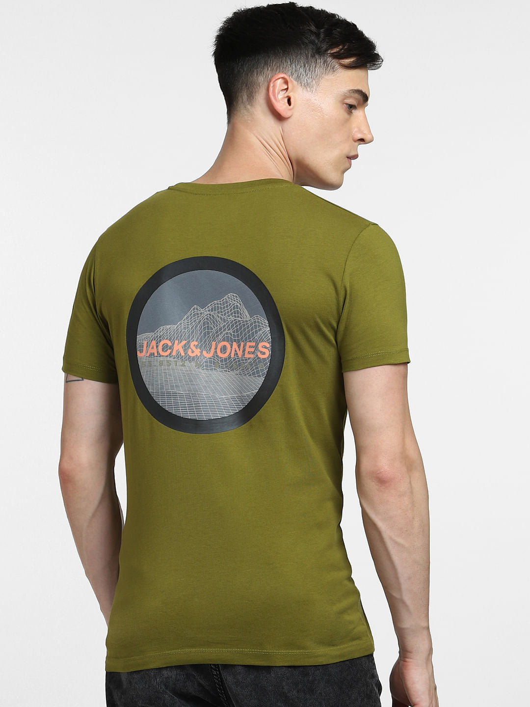 Green Logo Print T-shirt