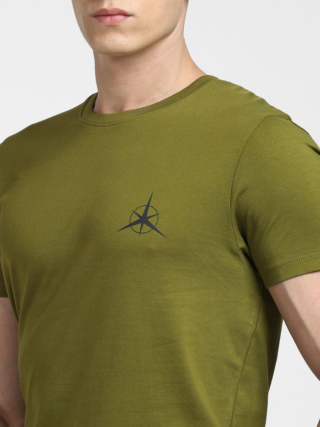 Green Logo Print T-shirt