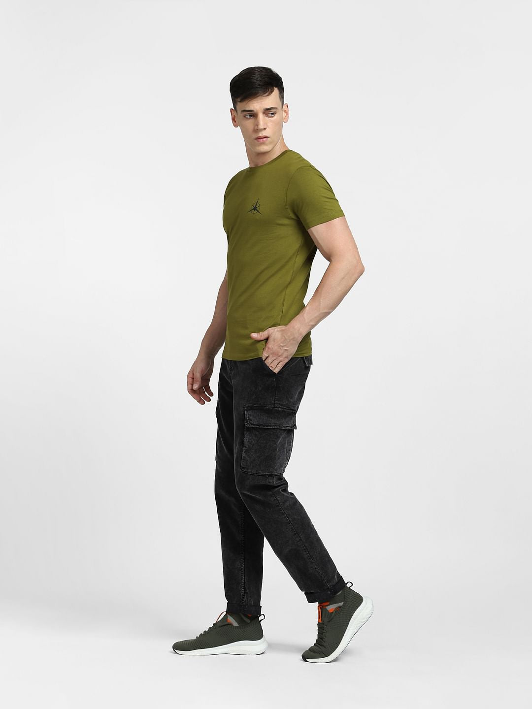 Green Logo Print T-shirt