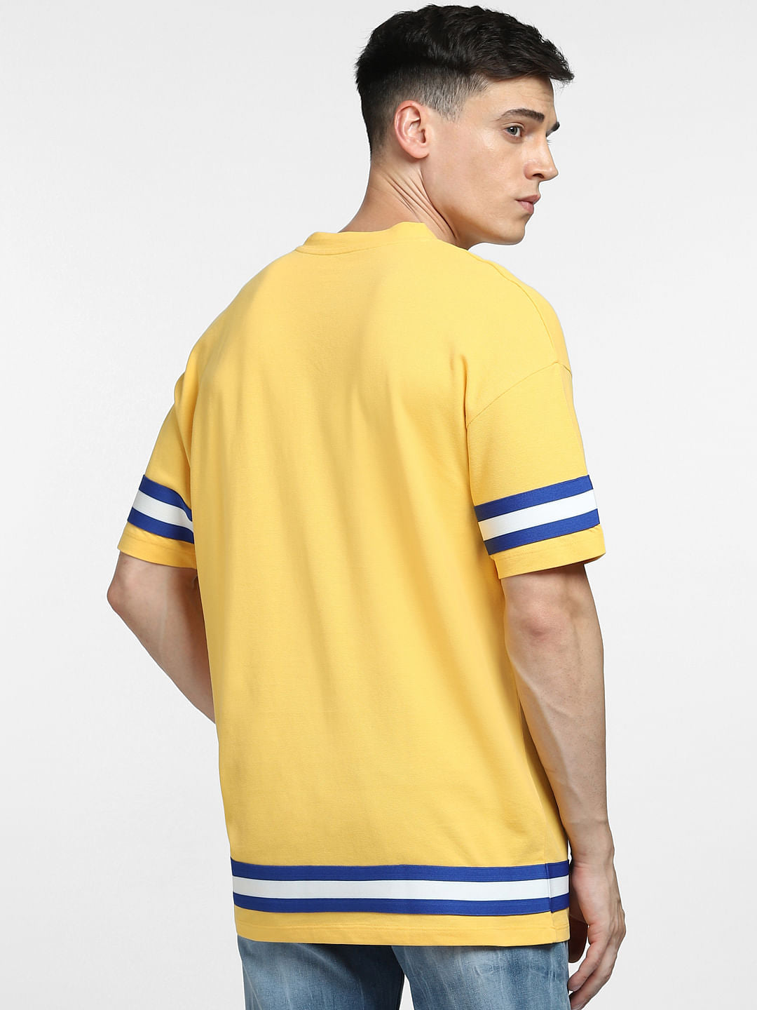 Yellow Typographic Print Crew Neck T-shirt