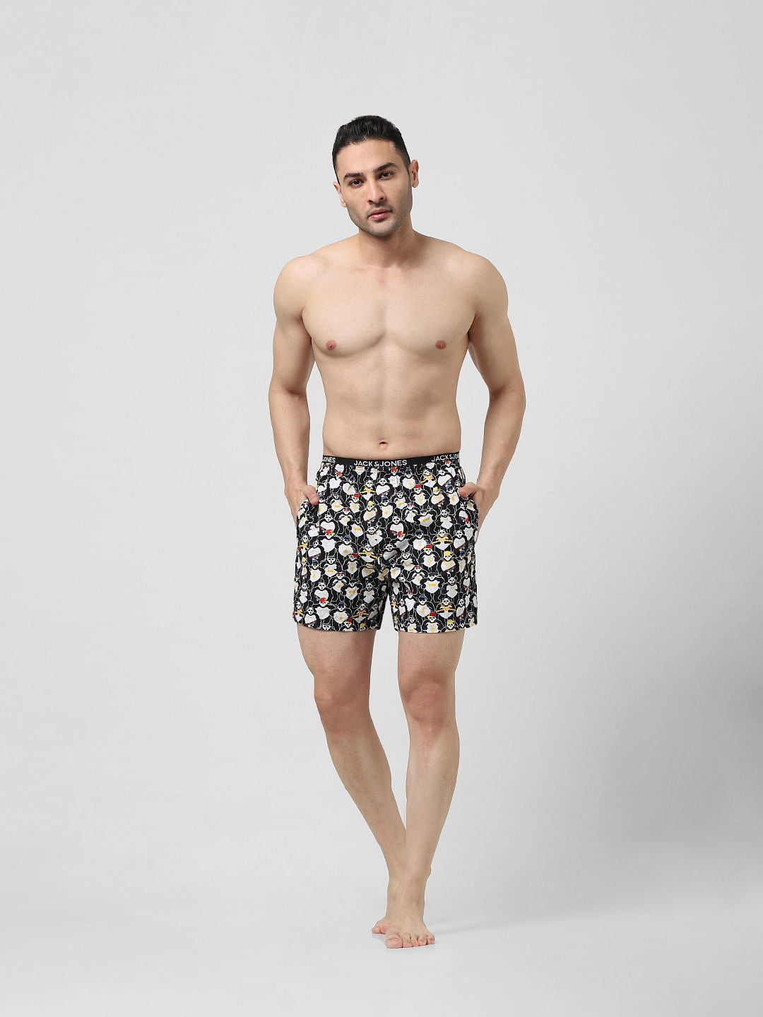 Black Printed Boxers - S