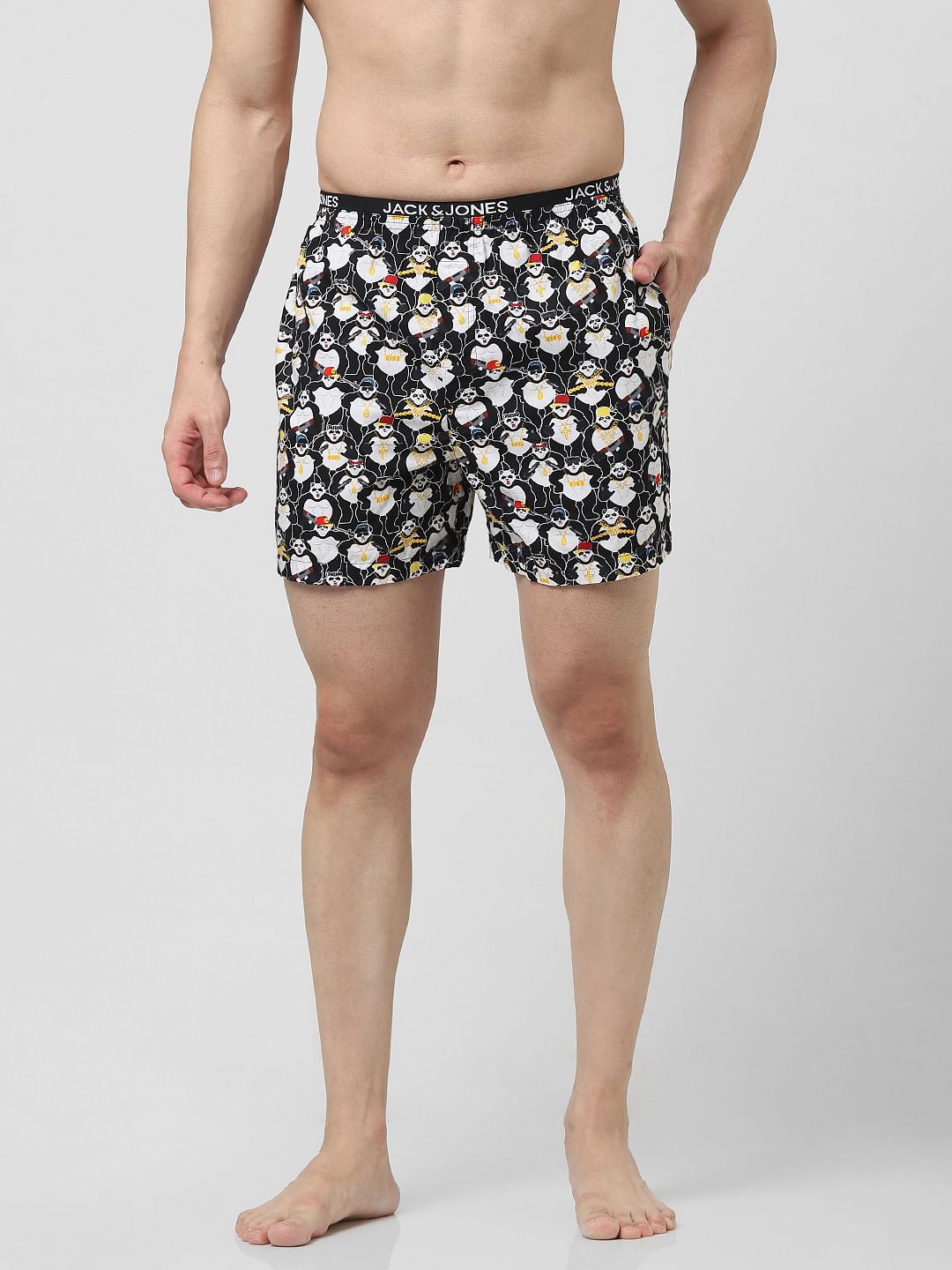 Black Printed Boxers