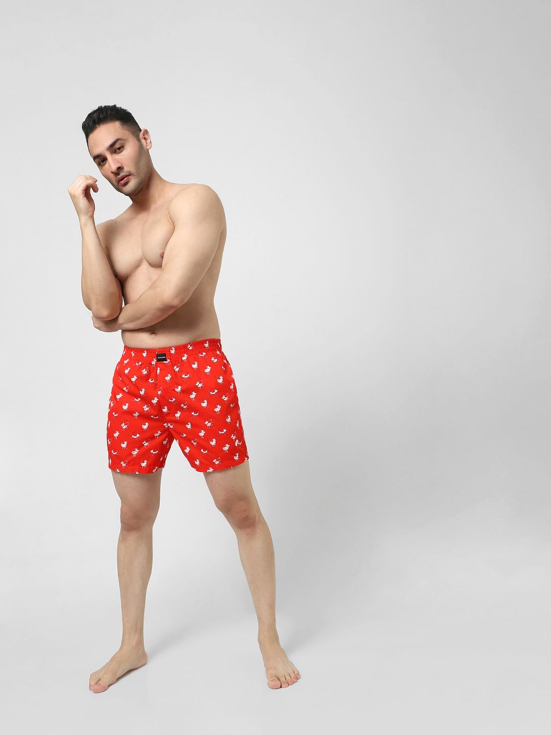 Red Printed Boxers