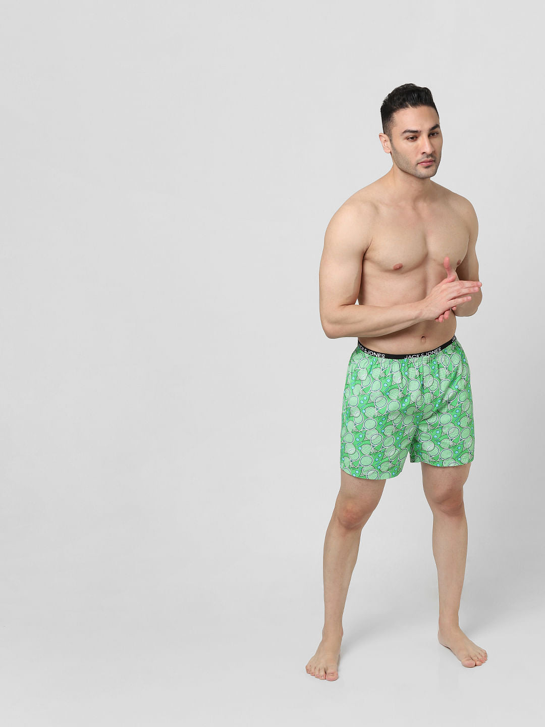 Green Printed Boxers - S