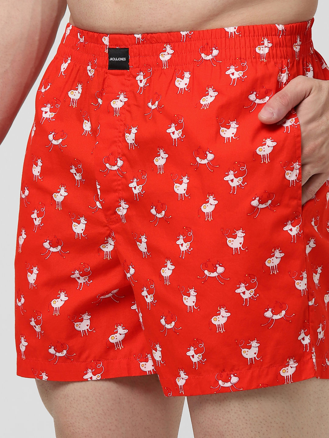 Red Printed Boxers