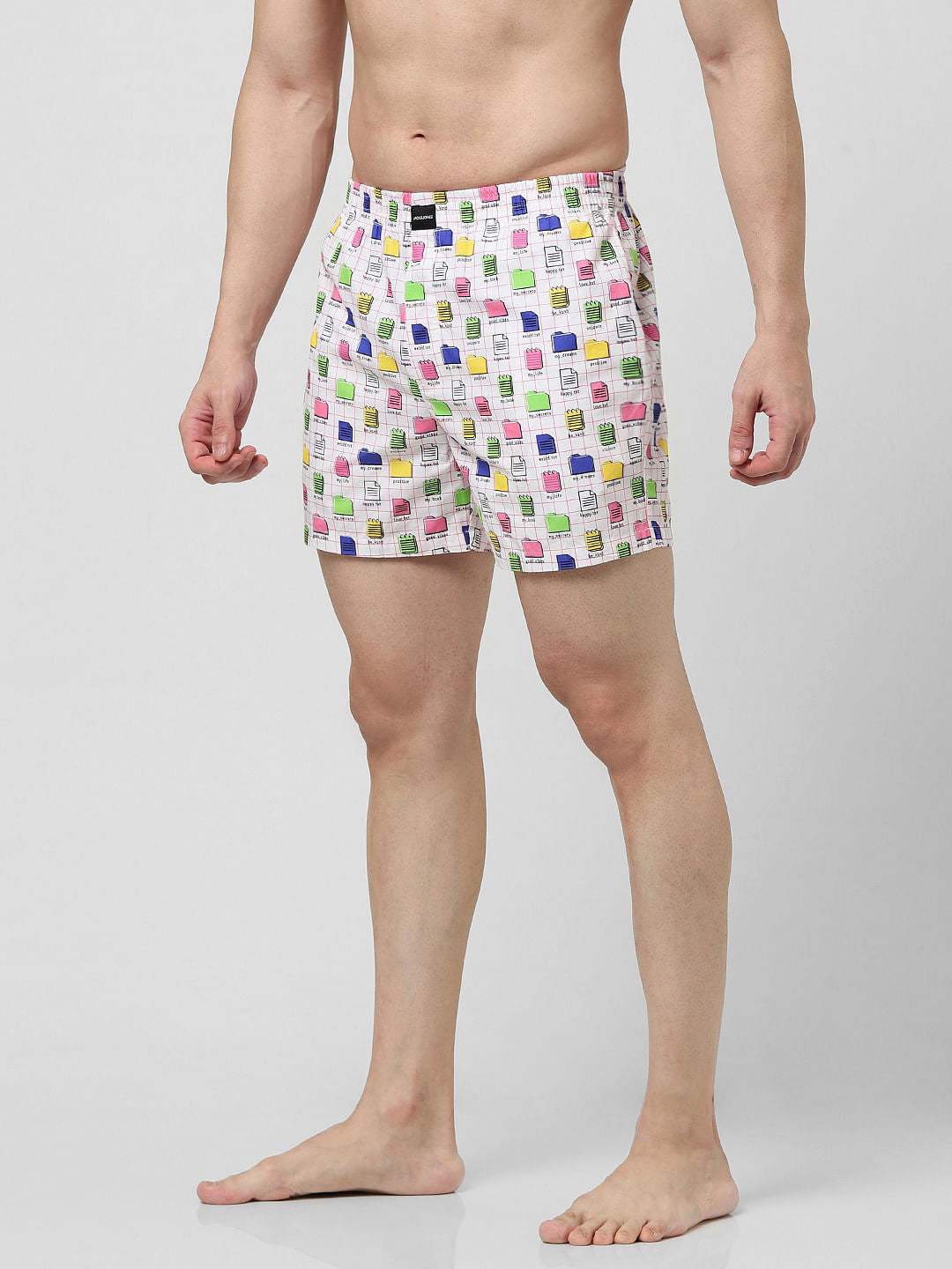 White Printed Boxers