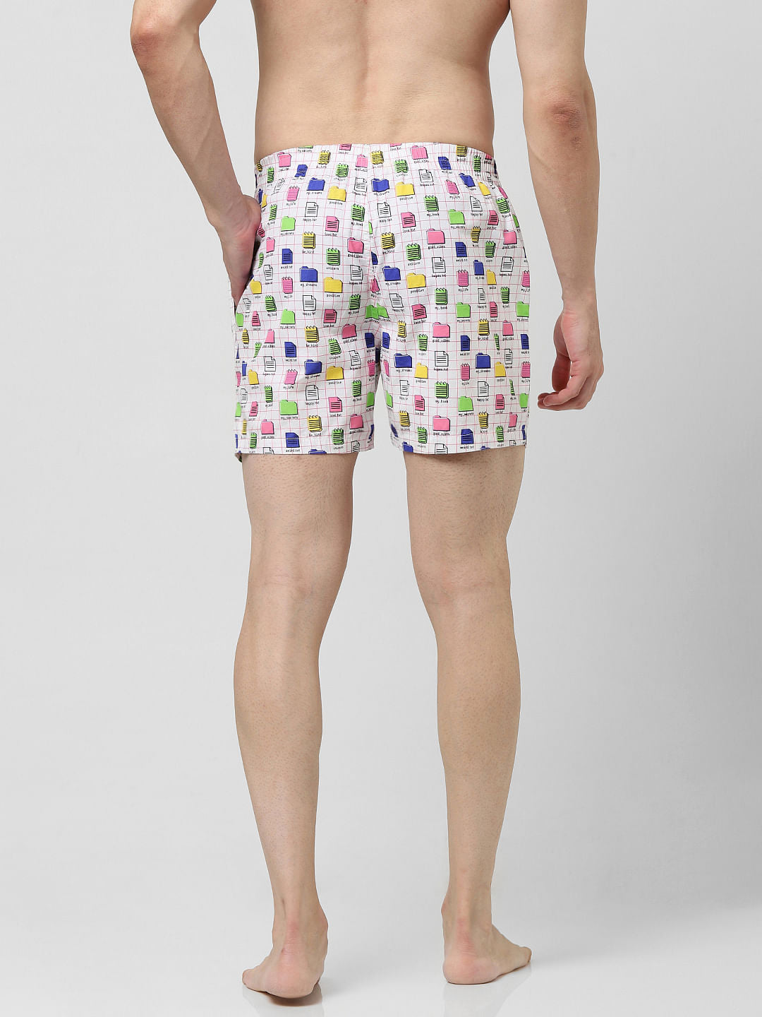 White Printed Boxers
