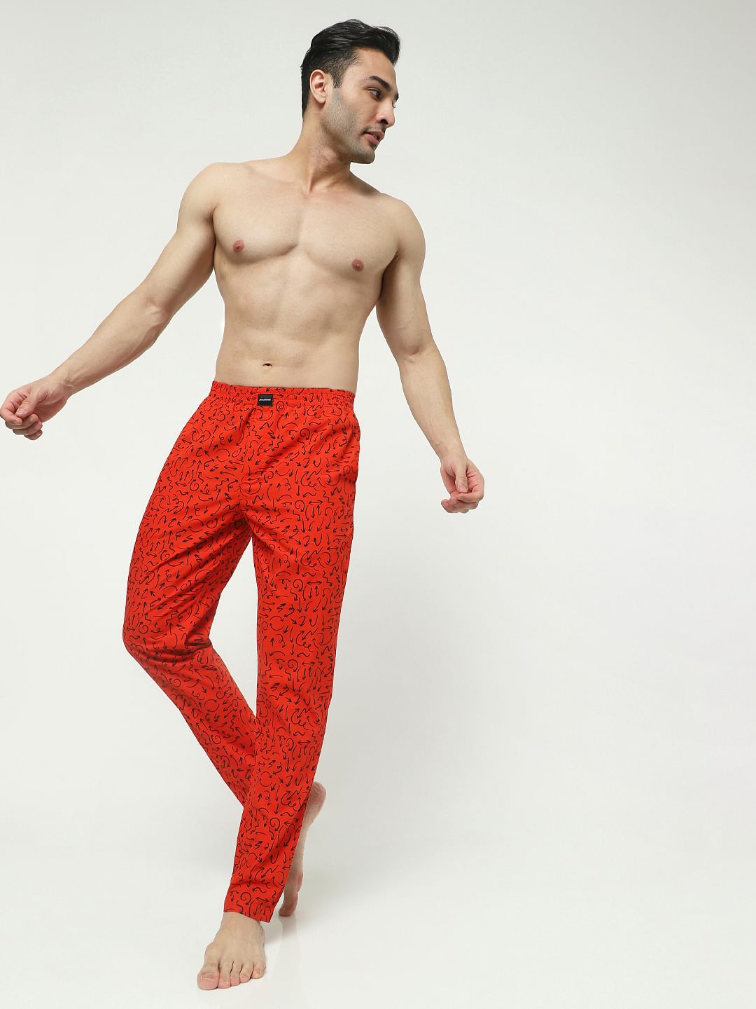 Red Printed Pyjamas