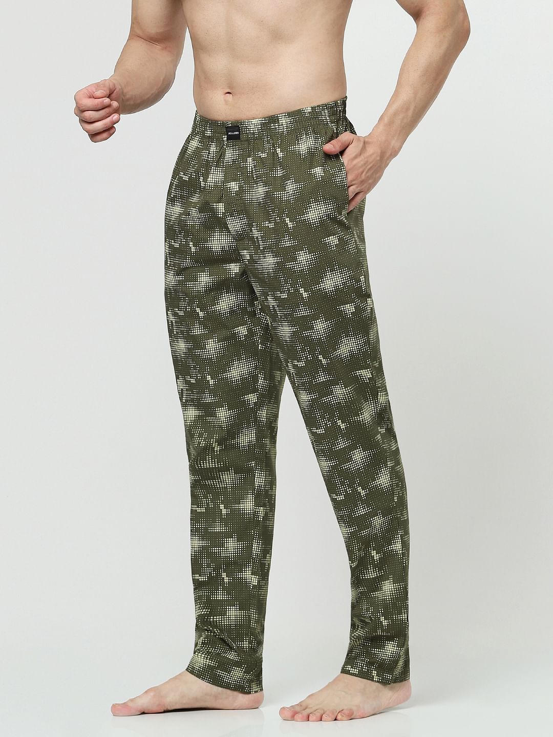 Olive Printed Pyjamas