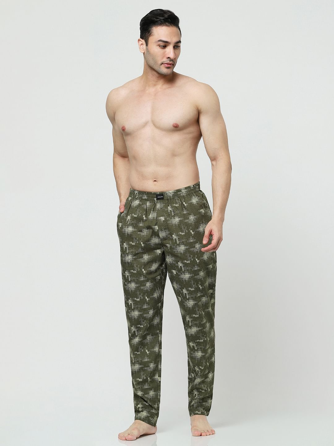 Olive Printed Pyjamas