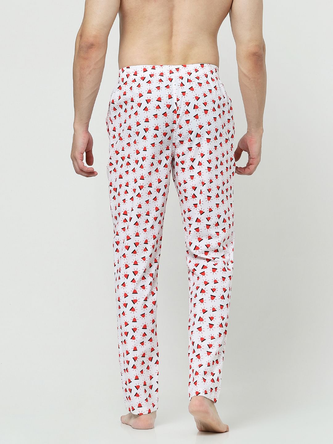 White Printed Cotton Pyjamas