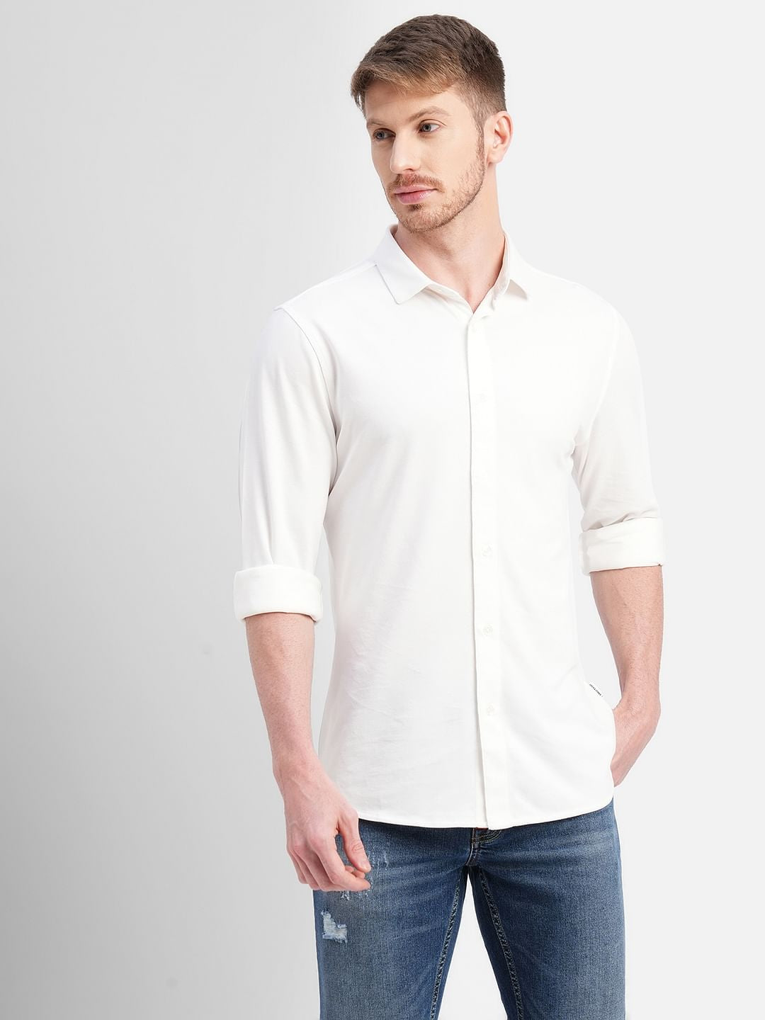 White Full Sleeves Shirt