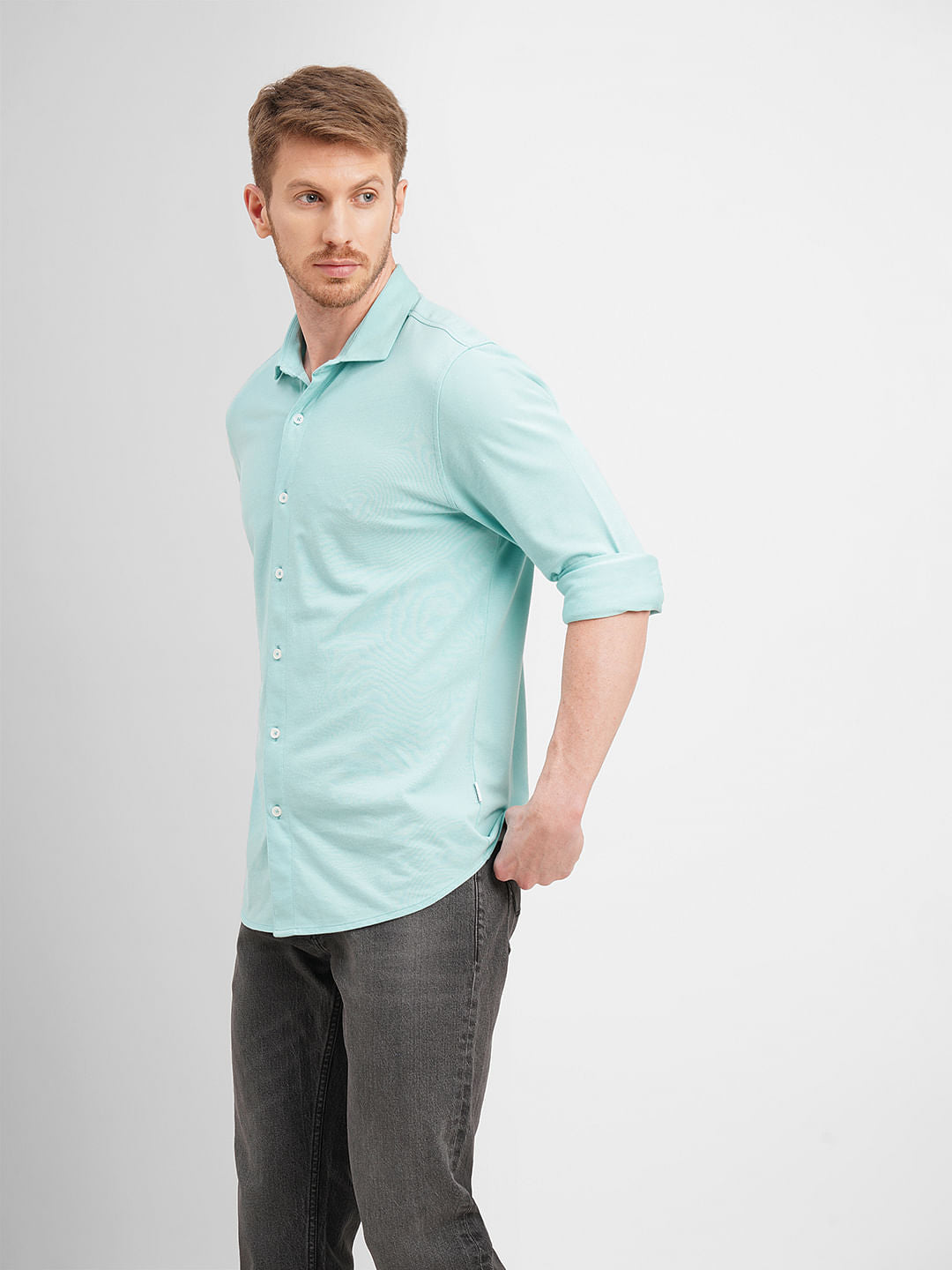 Sky Blue Full Sleeves Shirt