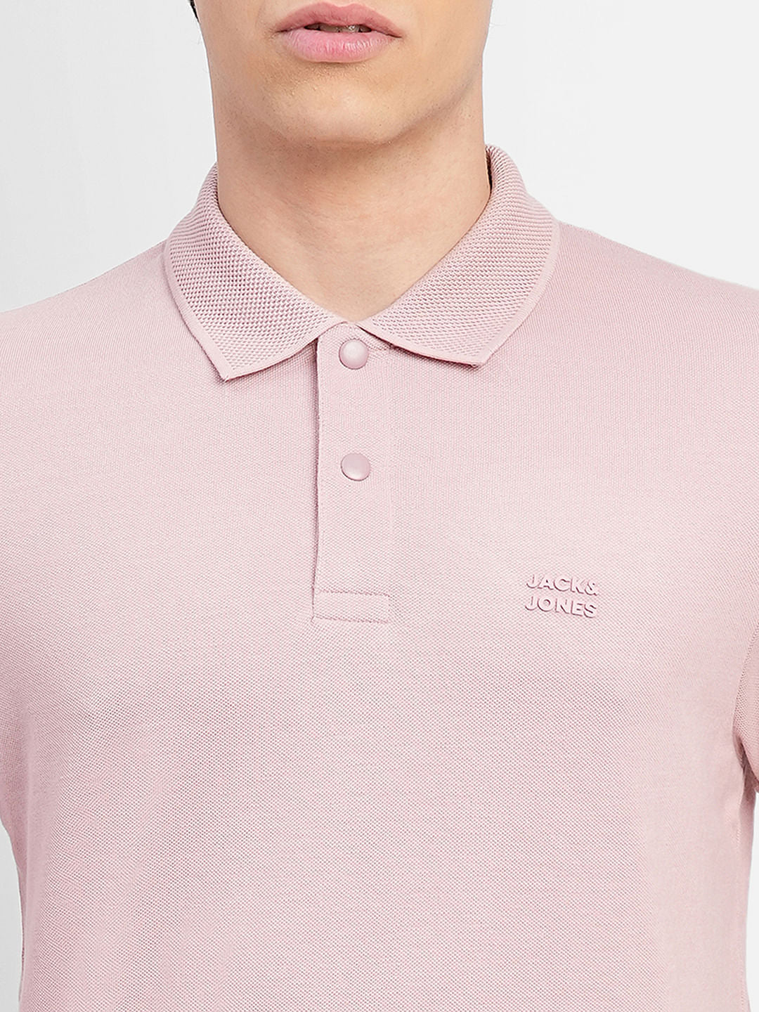 Pink Logo Print Polo T-shirt