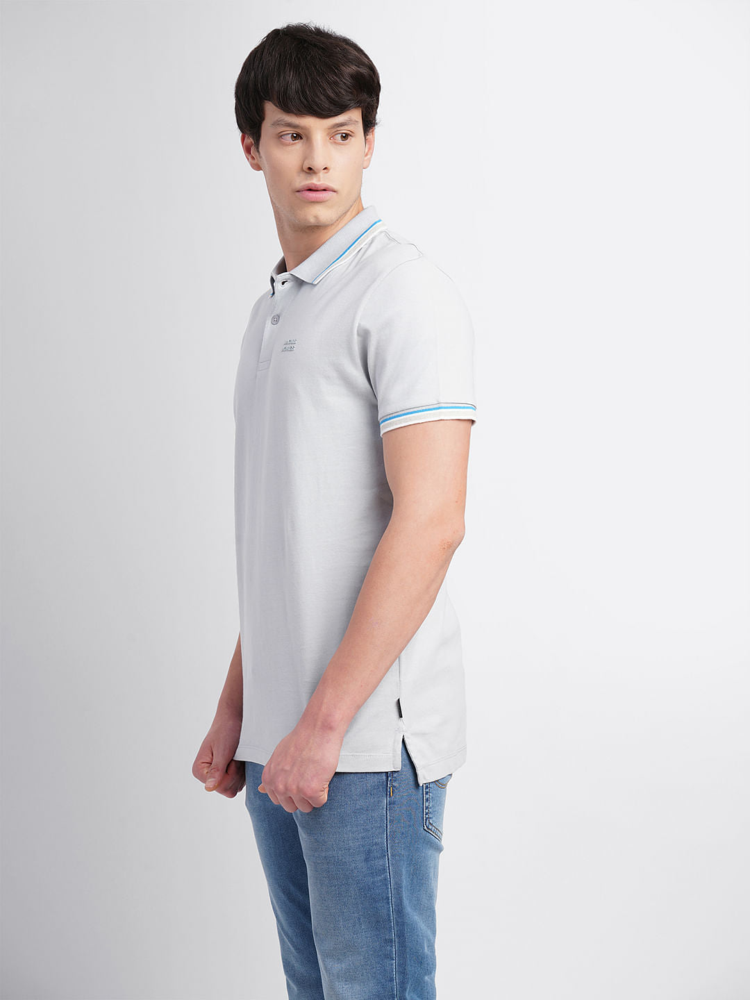 Grey Polo Neck T-Shirt