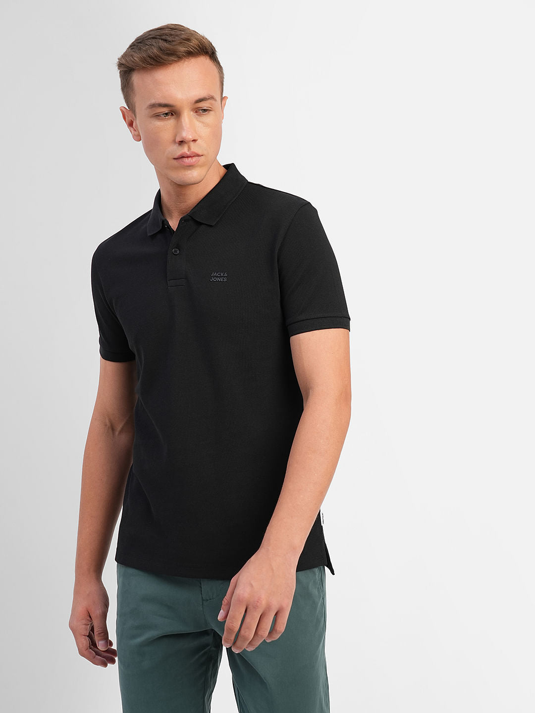 Black Polo Neck T-shirt