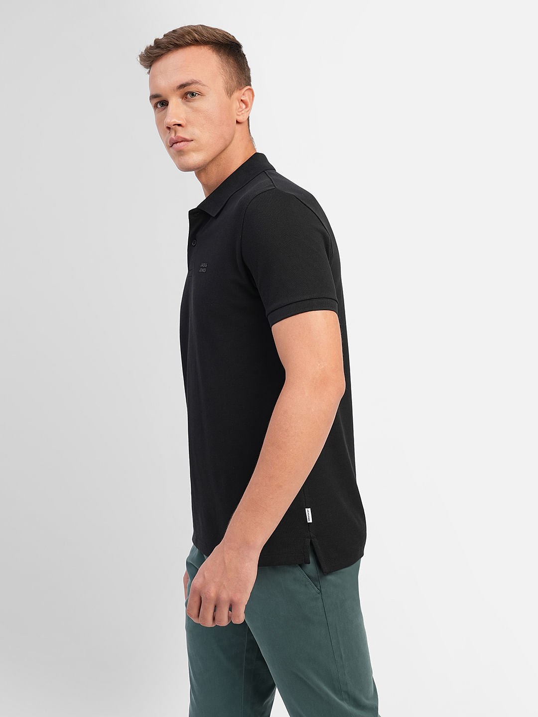 Black Polo Neck T-shirt
