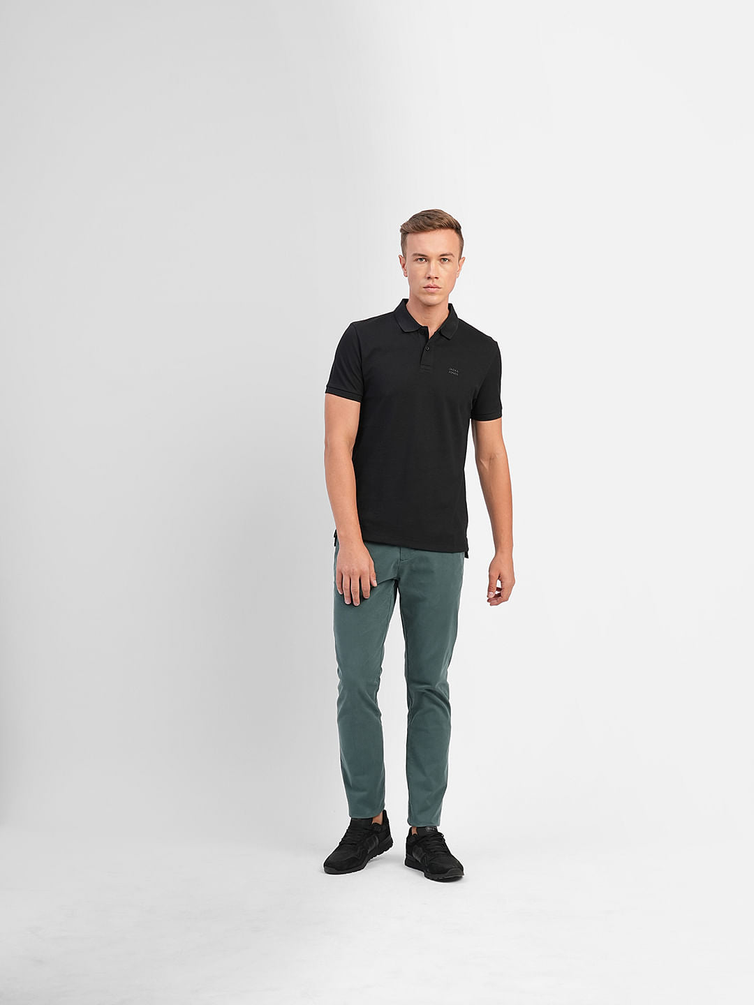 Black Polo Neck T-shirt