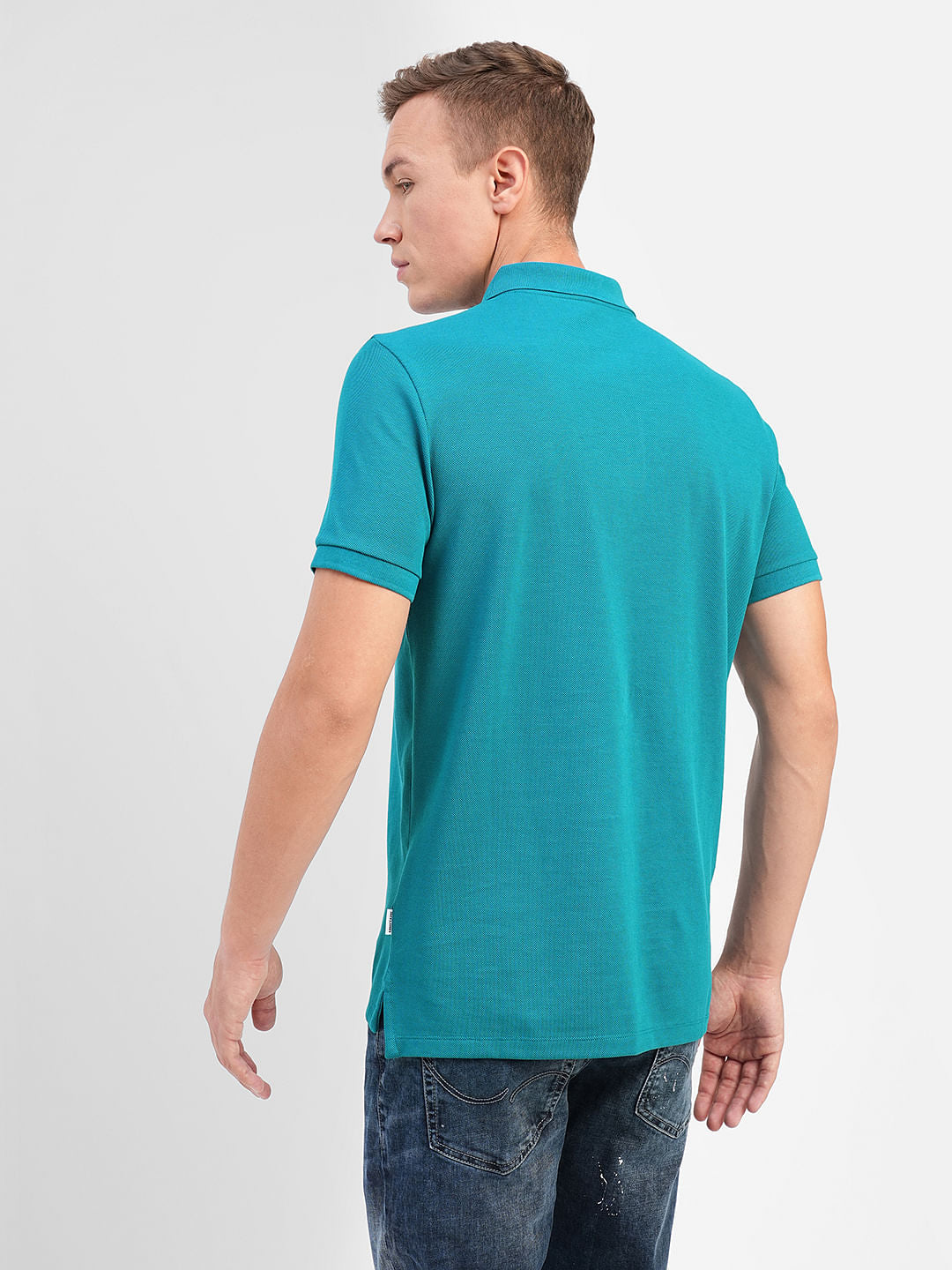 Blue Polo Neck T-shirt