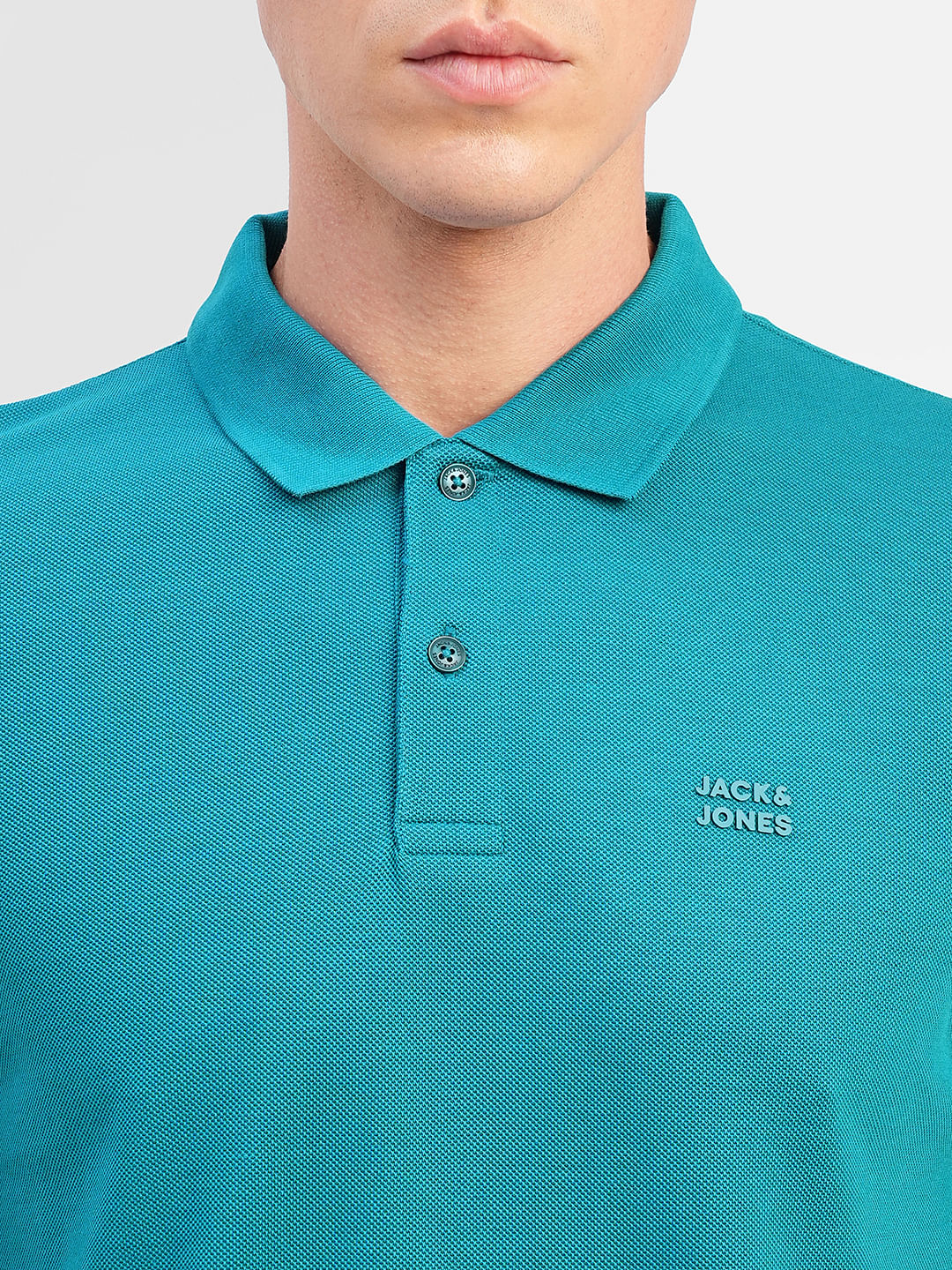 Blue Polo Neck T-shirt