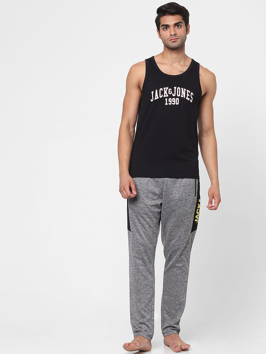 Black Logo Print Vest