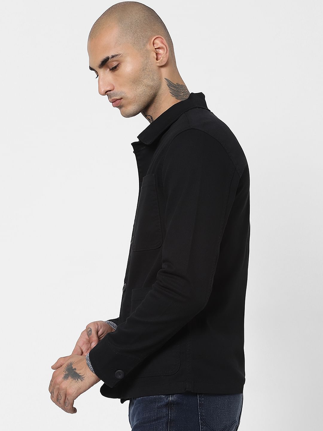 Black Twill Weave Jacket