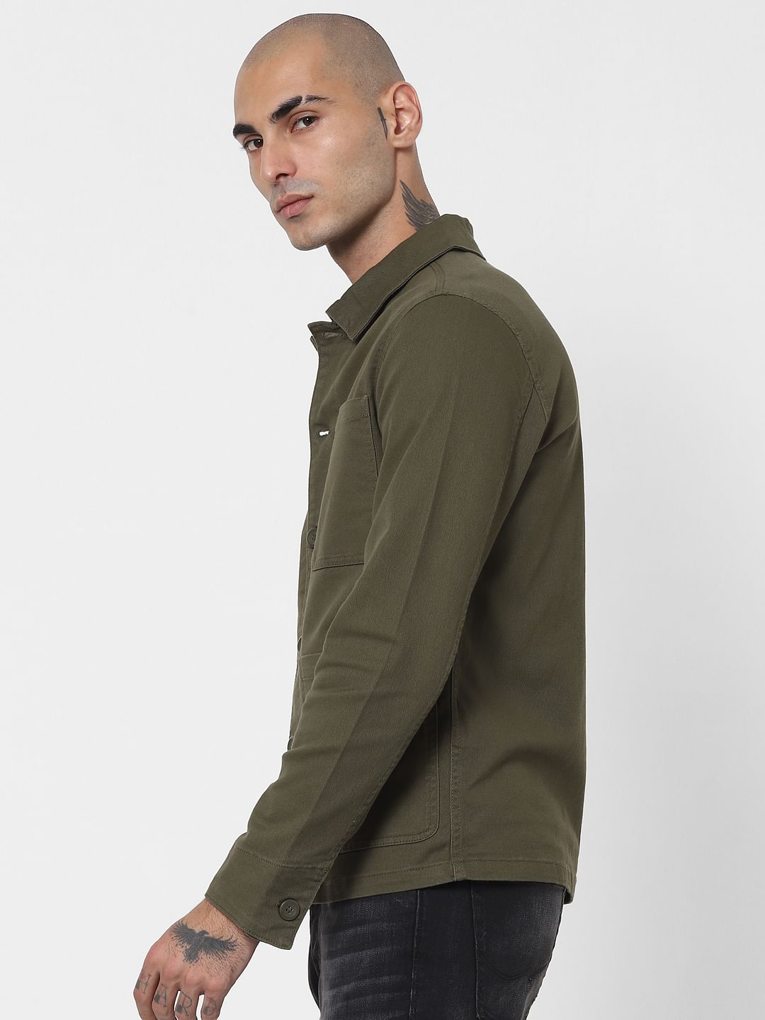 Green Twill Weave Jacket