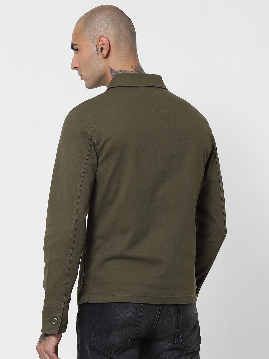 Green Twill Weave Jacket