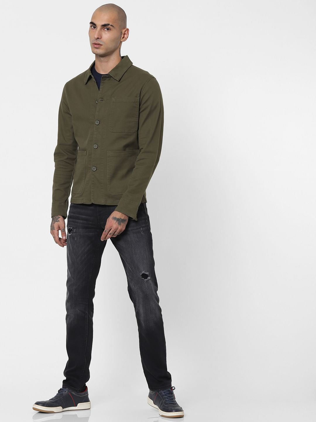 Green Twill Weave Jacket