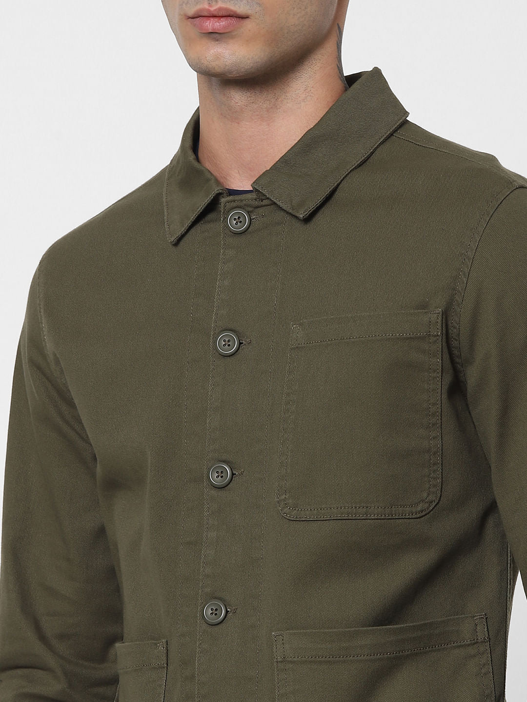 Green Twill Weave Jacket