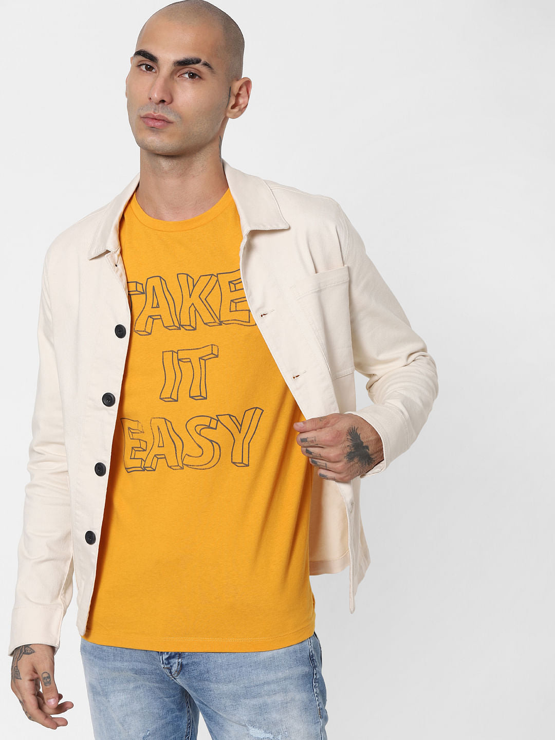 Off-White Twill Weave Jacket