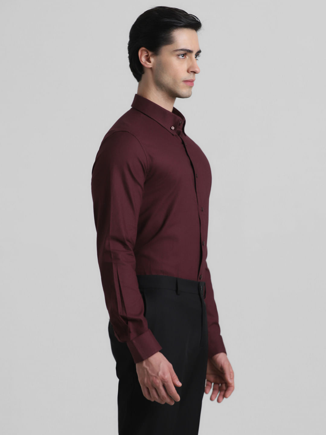 Maroon Formal Full Sleeves Shirt