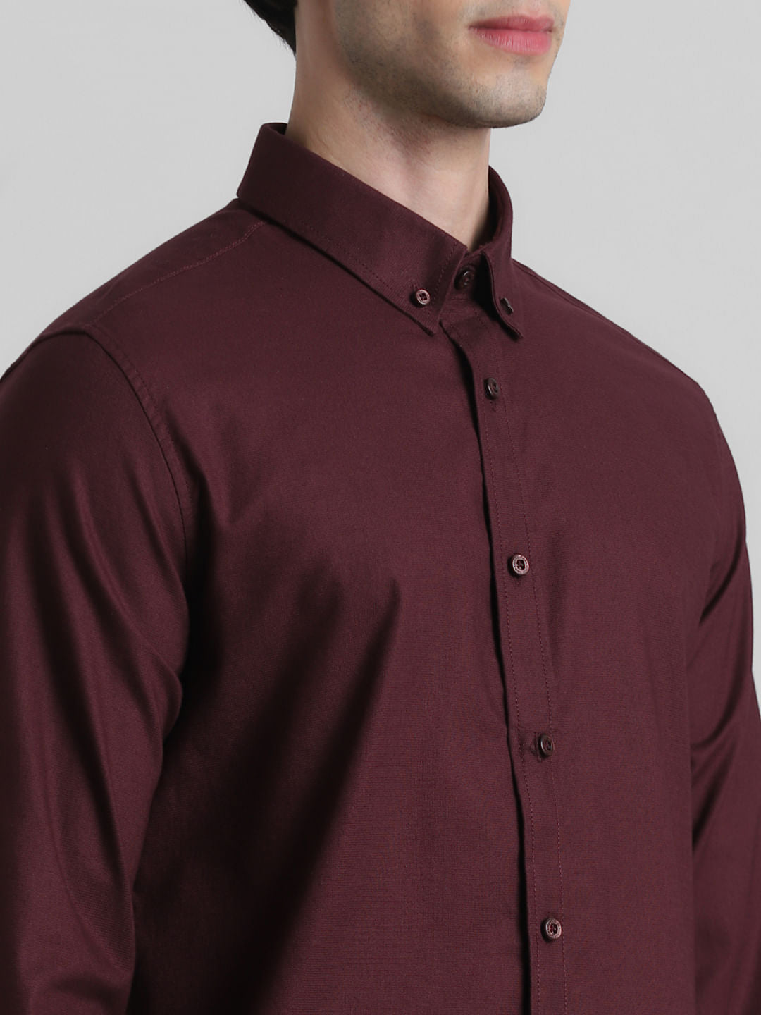 Maroon Formal Full Sleeves Shirt