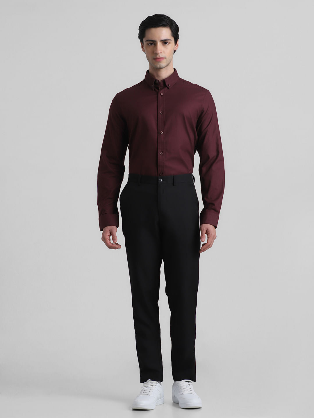 Maroon Formal Full Sleeves Shirt
