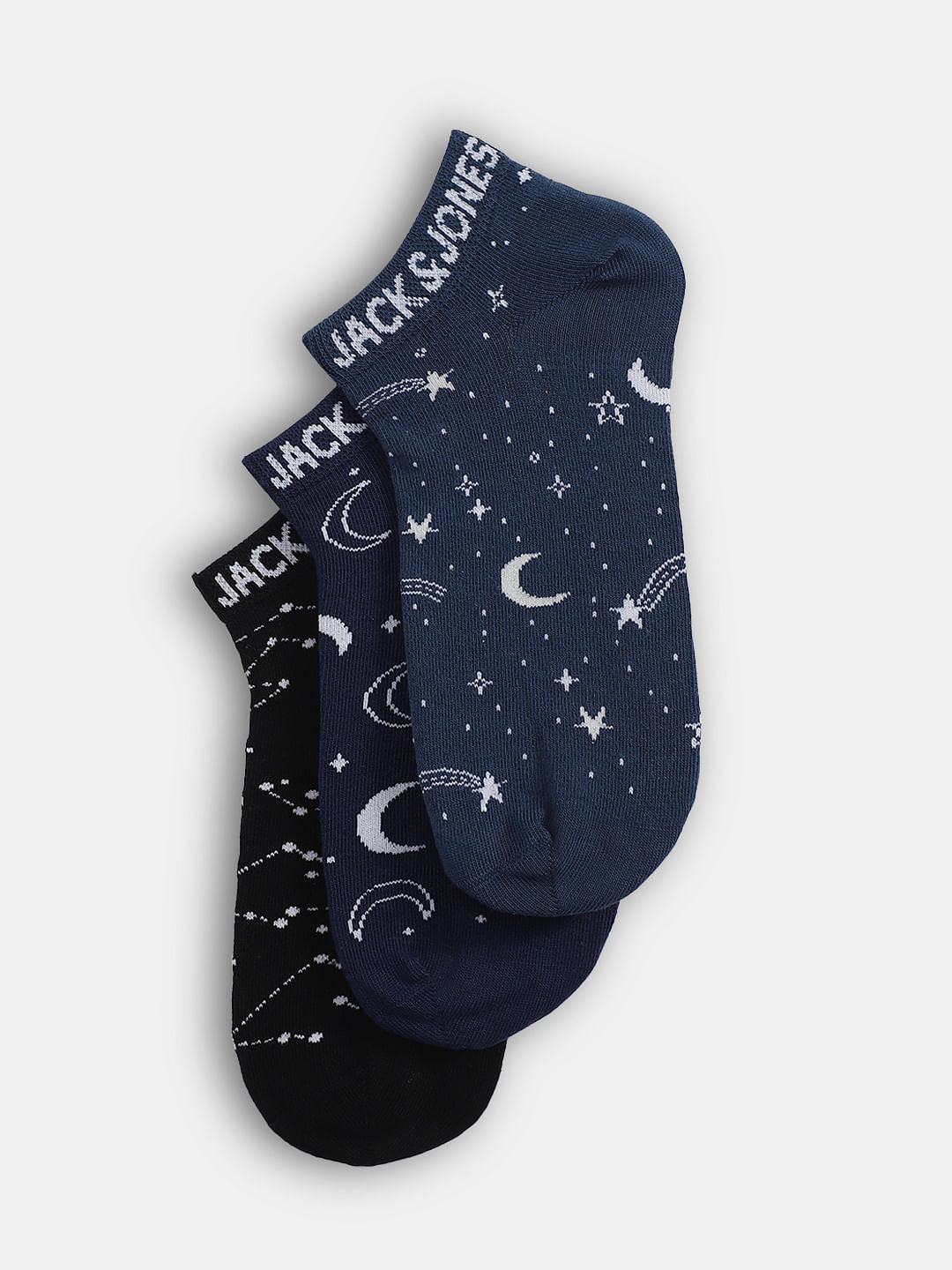 Pack of 3 Space Print Socks - ONE