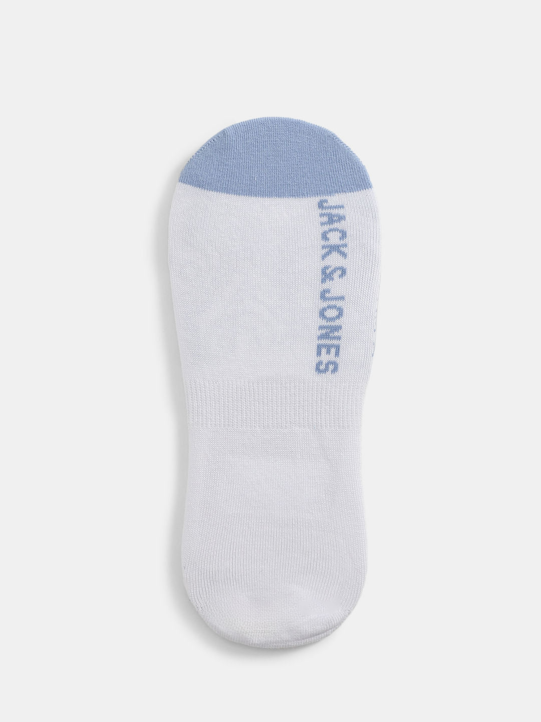 Light Blue Printed No-Show Socks