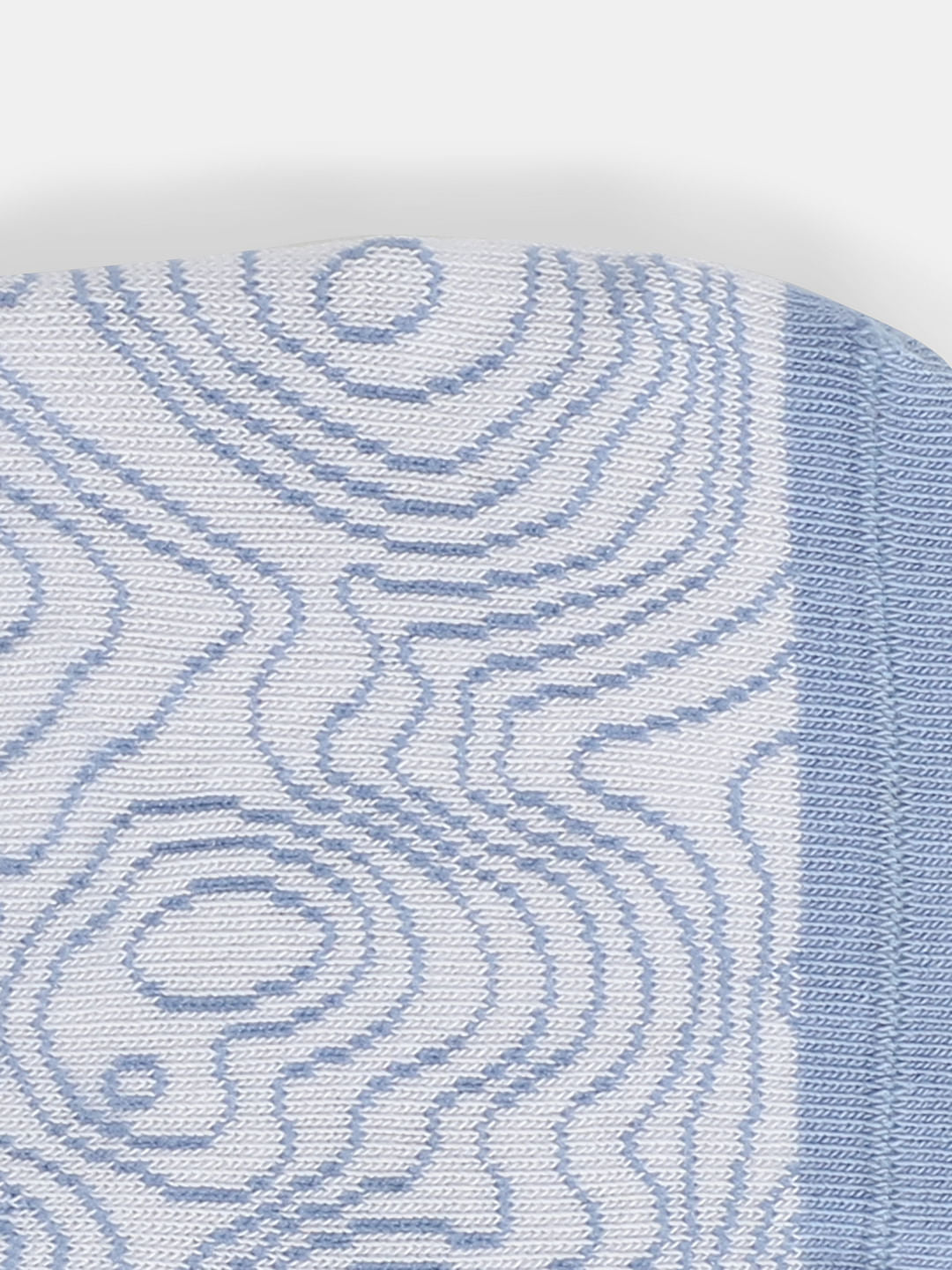 Light Blue Printed No-Show Socks