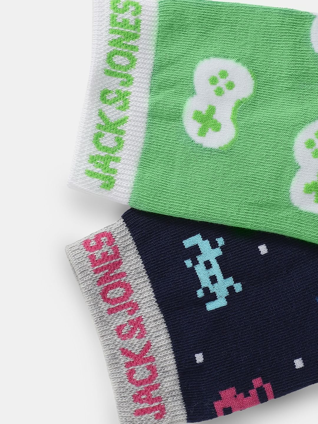 Pack of 2 Printed Mid-Length Socks