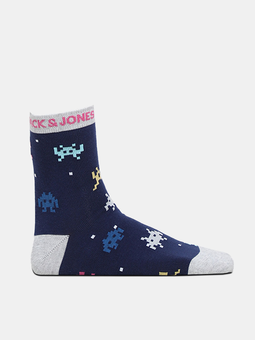 Pack of 2 Printed Mid-Length Socks