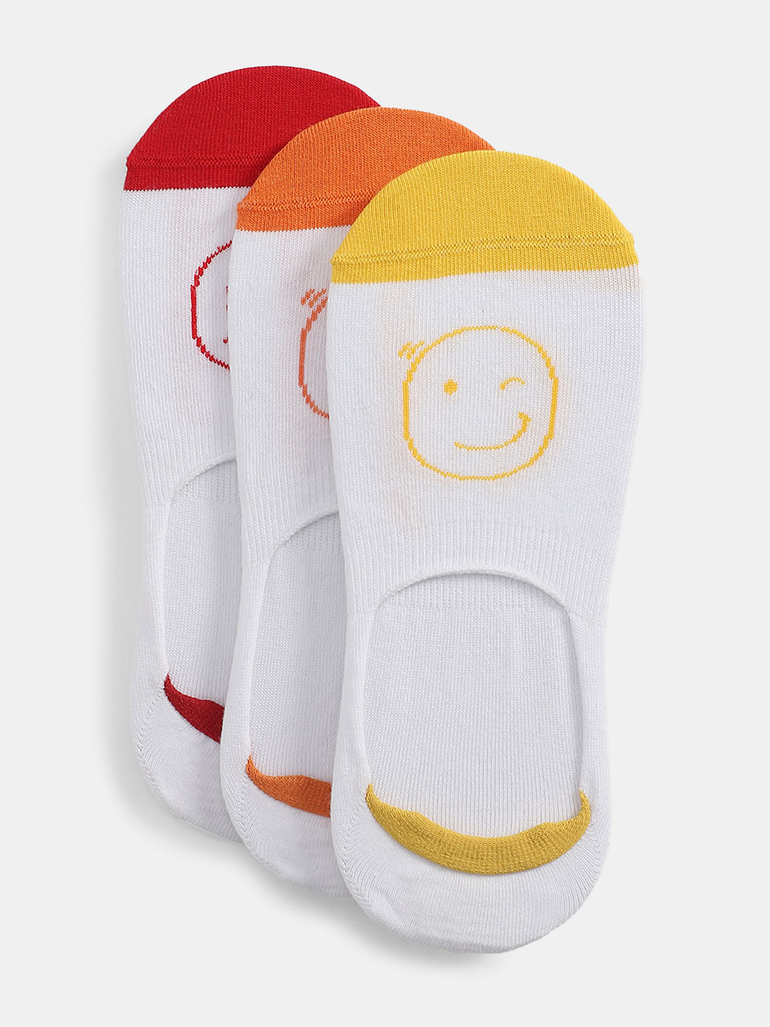 Pack of 3 Colourblocked No-Show Socks - ONE