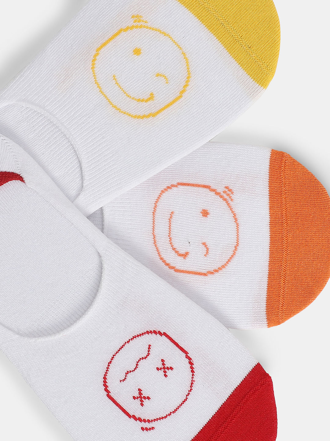 Pack of 3 Colourblocked No-Show Socks