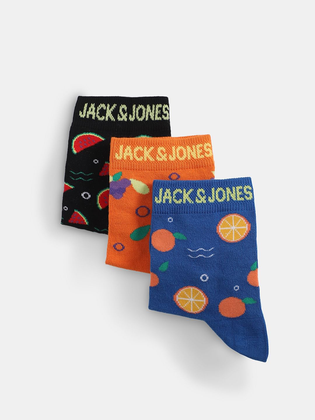 Pack of 2 Fruit Print Mid-Length Socks - ONE