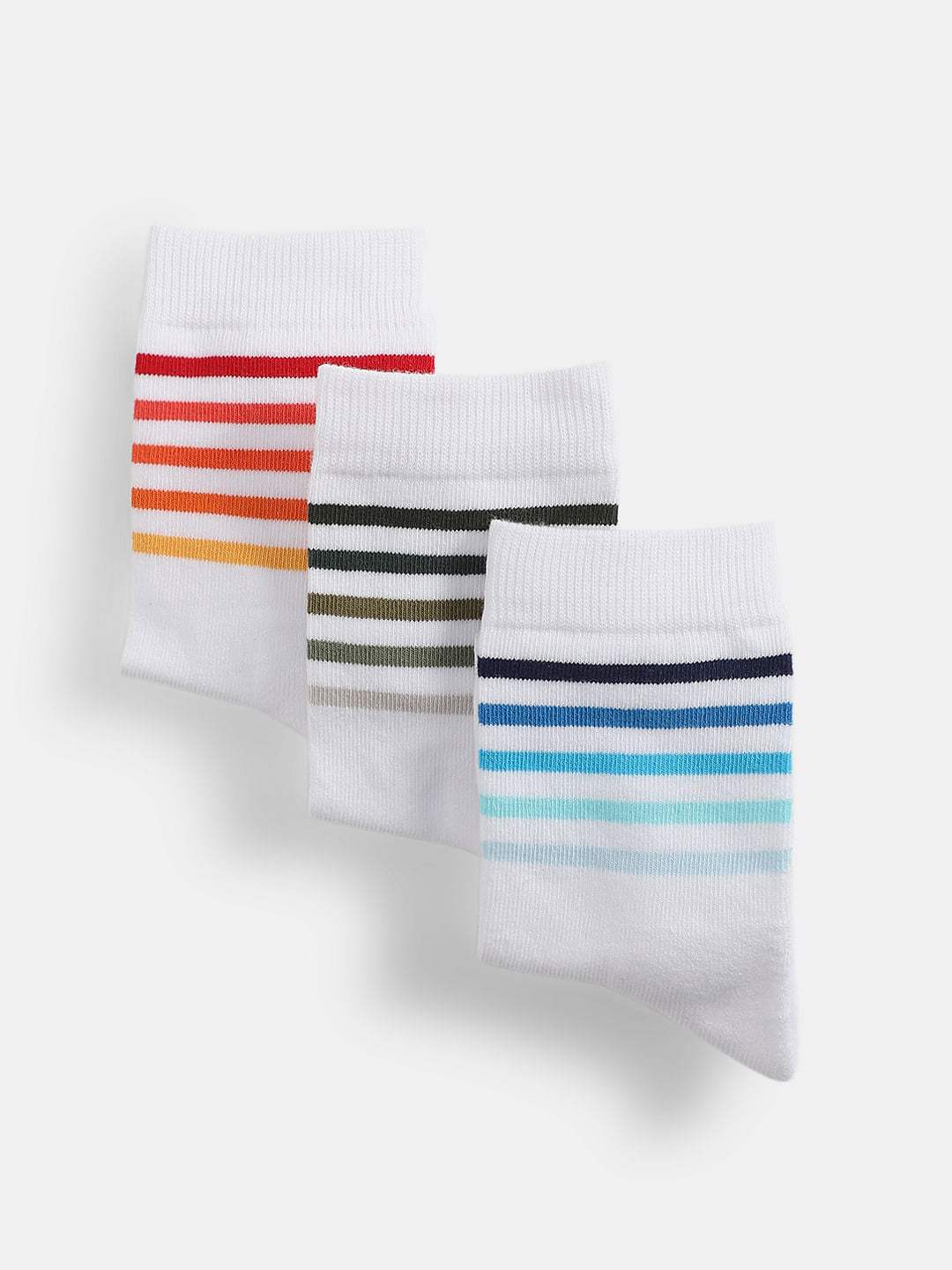 Pack of 3 Striped Mid-Length Socks - ONE