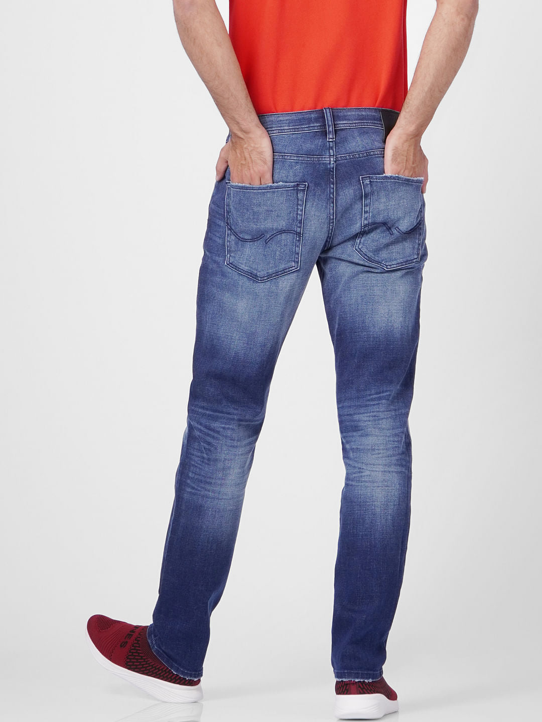 Blue Low Rise Glenn Slim Jeans