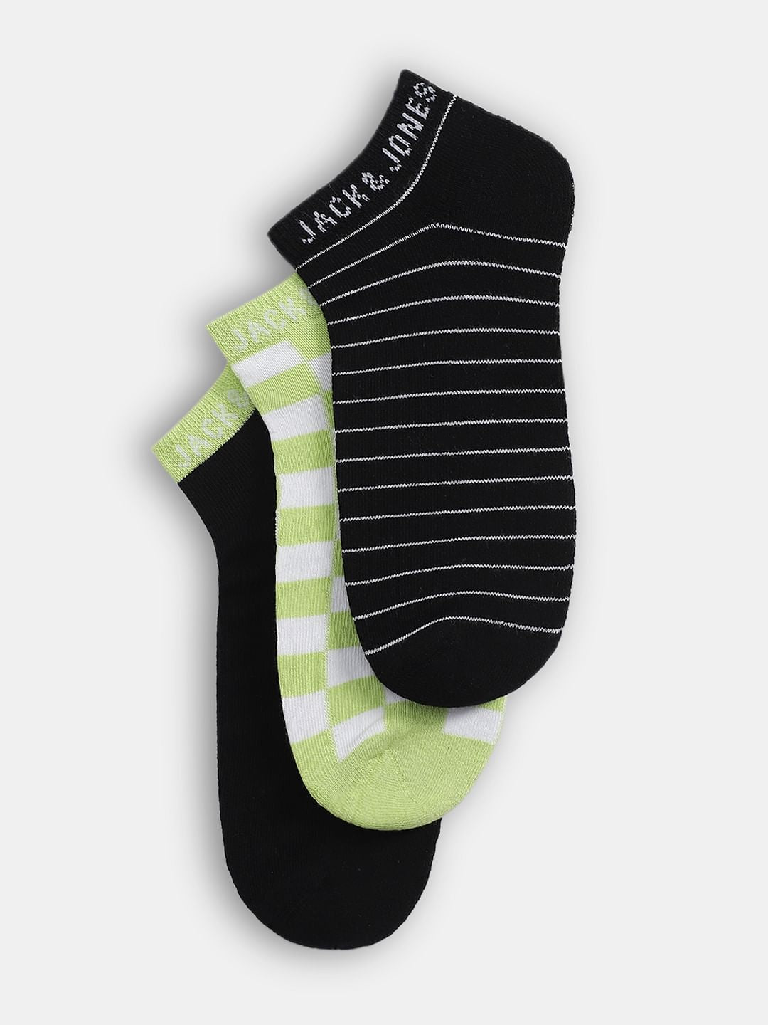 Pack of 3 Terry Geometric Print Socks - ONE