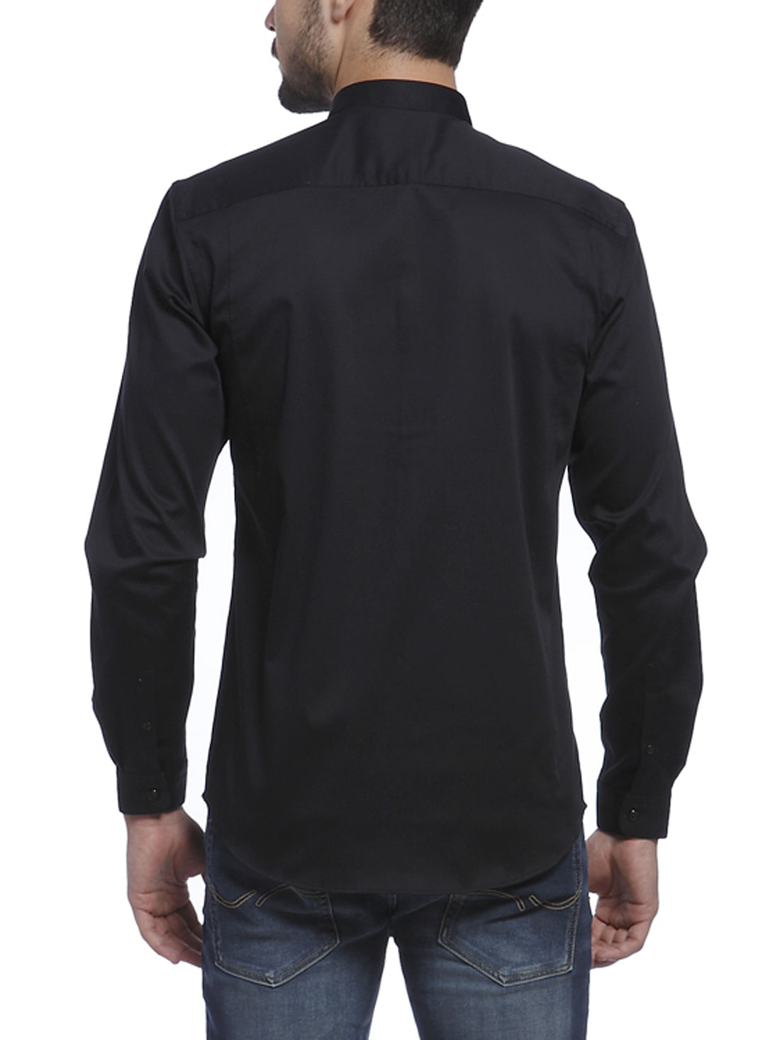 Solid Black Casual Shirt